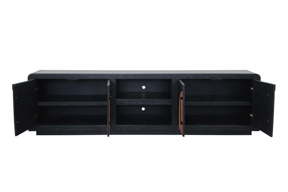 Legends Furniture - Eclipse 92 inch TV Stand Console in Clove and Natural Walnut - EC1211.CLV veiw 3