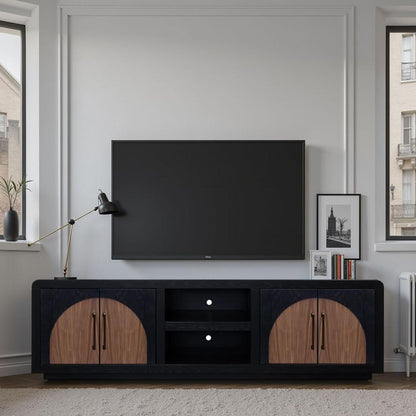 Legends Furniture - Eclipse 92 inch TV Stand Console in Clove and Natural Walnut - EC1211.CLV veiw 5