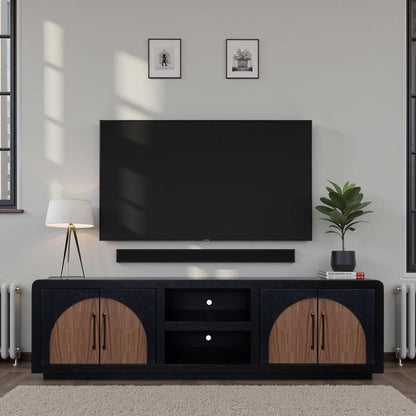 Legends Furniture - Eclipse 92 inch TV Stand Console in Clove and Natural Walnut - EC1211.CLV veiw 6