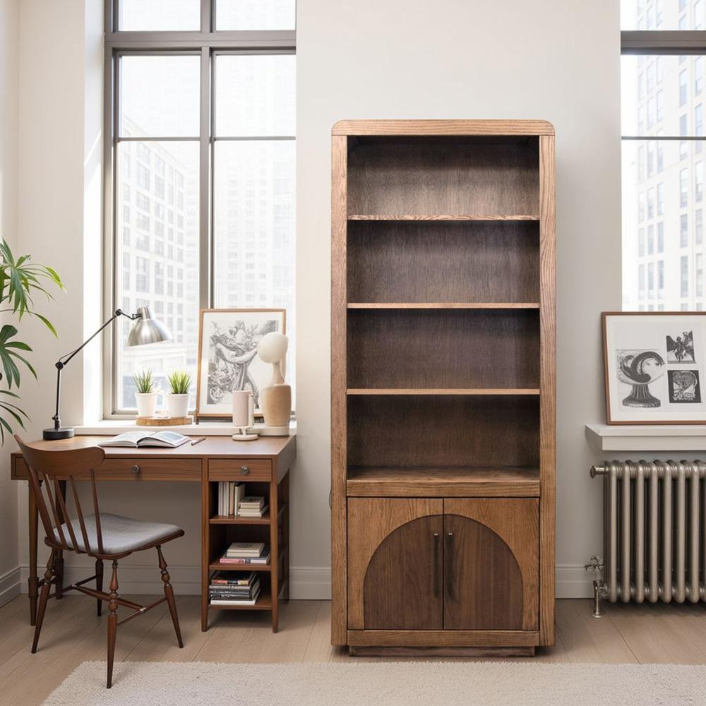 Legends Furniture - Eclipse 78 inch High Bookcase Pier in Bourbon and Walnut - EC3201.OBR veiw 6