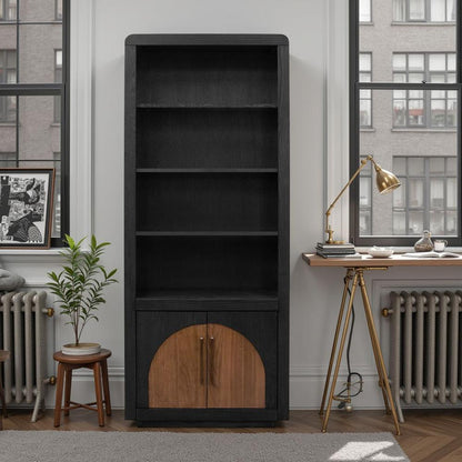 Legends Furniture - Eclipse 78 inch High Bookcase Pier in Clove and Natural Walnut - EC3201.CLV veiw 5