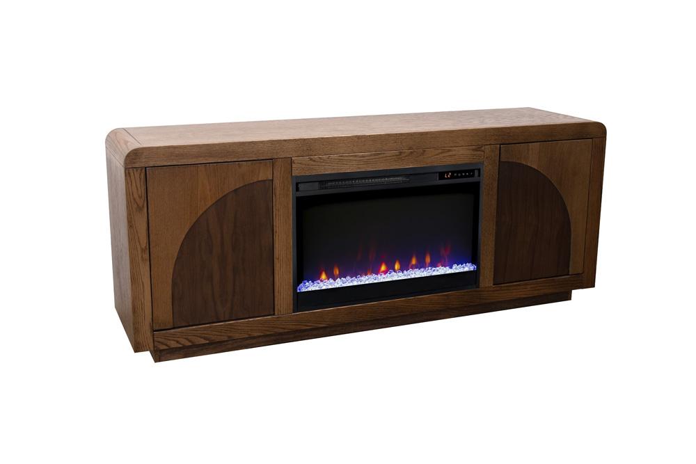 Legends Furniture - Eclipse 65 inch Fireplace TV Stand in Bourbon and Walnut - EC5210.OBR veiw 2