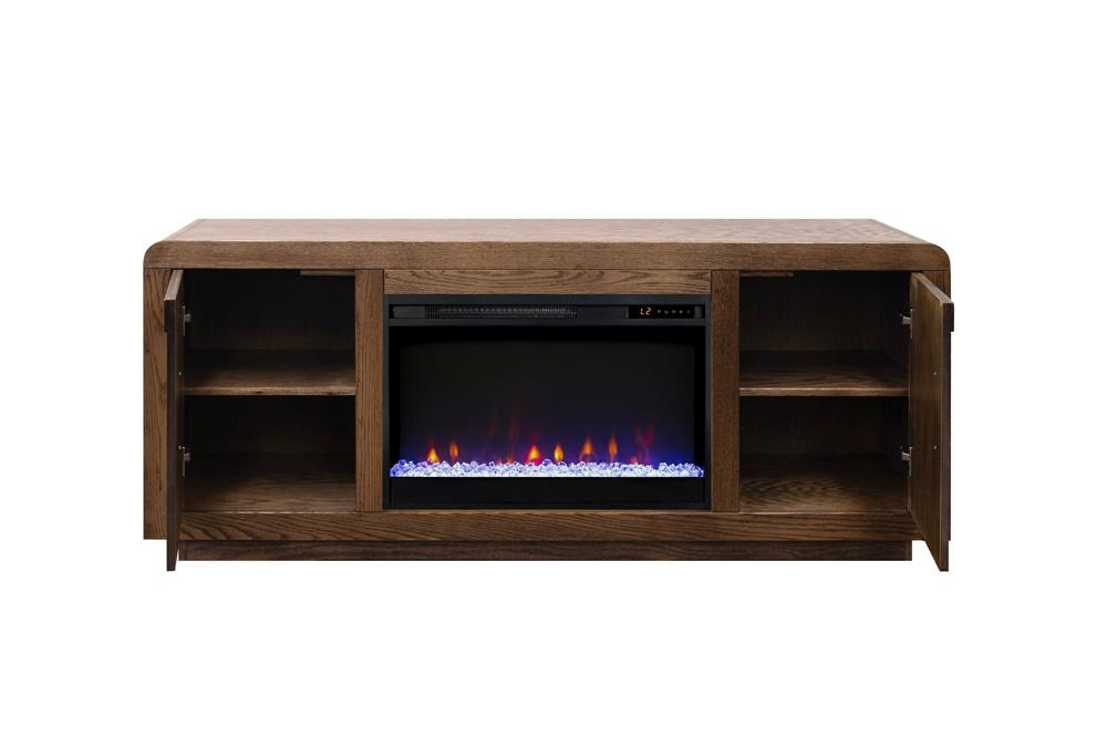 Legends Furniture - Eclipse 65 inch Fireplace TV Stand in Bourbon and Walnut - EC5210.OBR veiw 3