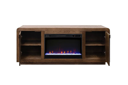 Legends Furniture - Eclipse 65 inch Fireplace TV Stand in Bourbon and Walnut - EC5210.OBR veiw 3