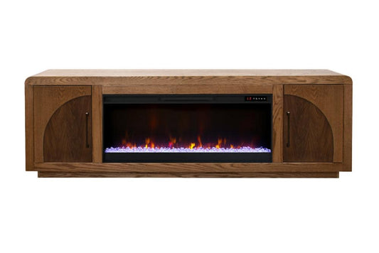 Legends Furniture - Eclipse 82 inch Fireplace TV Stand in Bourbon and Walnut - EC5410.OBR veiw 1