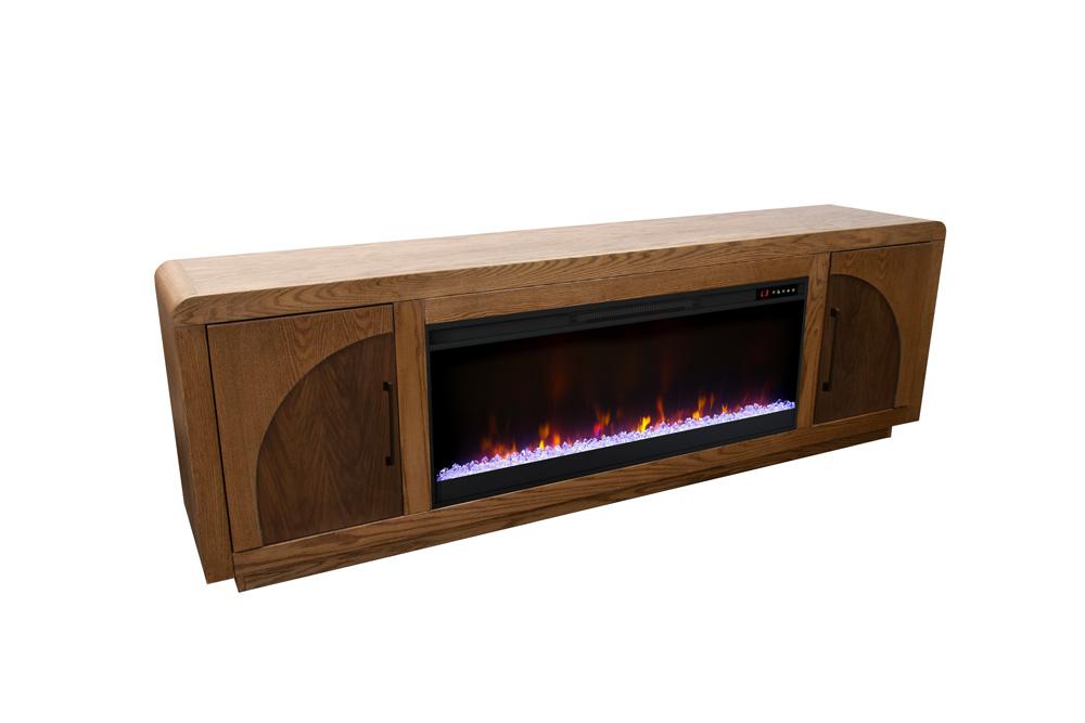 Legends Furniture - Eclipse 82 inch Fireplace TV Stand in Bourbon and Walnut - EC5410.OBR veiw 2