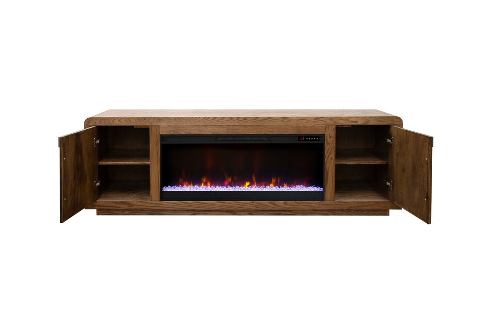 Legends Furniture - Eclipse 82 inch Fireplace TV Stand in Bourbon and Walnut - EC5410.OBR veiw 3