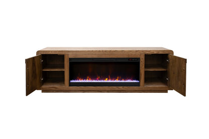 Legends Furniture - Eclipse 82 inch Fireplace TV Stand in Bourbon and Walnut - EC5410.OBR veiw 3