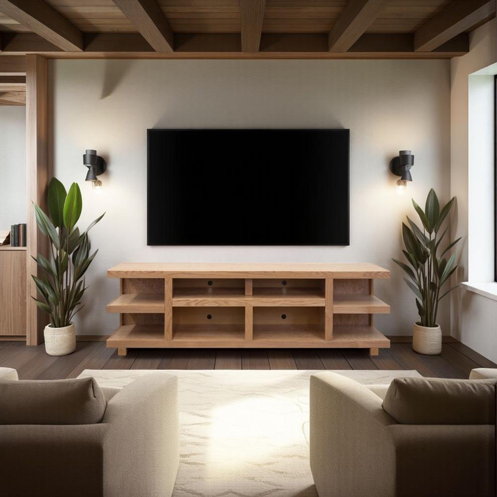 Legends Furniture - Laurel Canyon 85 inch TV Stand for TVs up to 95 inches in Natural - LC1211.NAT veiw 6