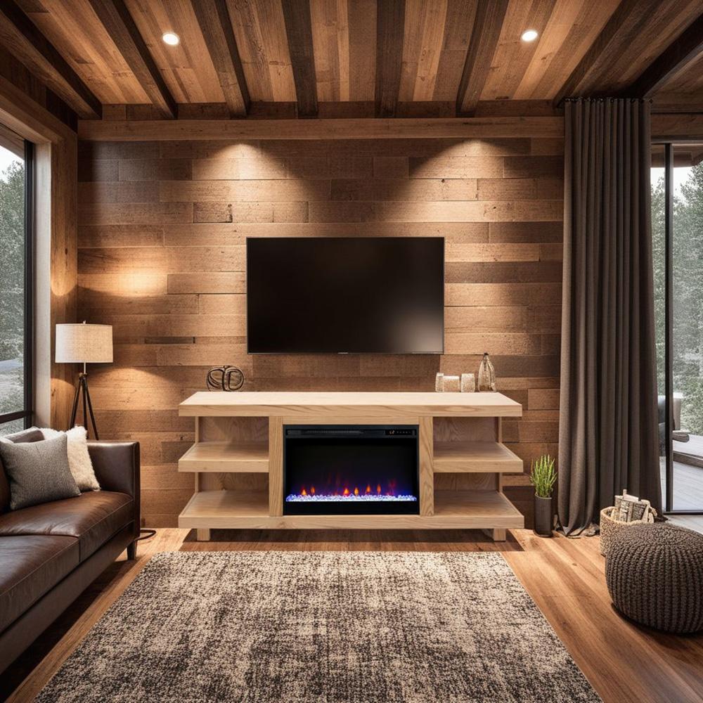 Legends Furniture - Laurel Canyon 65 inch Fireplace TV Stand for TVs up to 75 inches in Natural - LC5210.NAT veiw 6