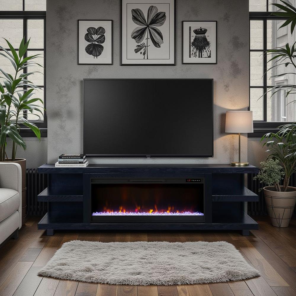 Legends Furniture - Laurel Canyon 82 inch Fireplace TV Stand for TVs up to 90 inches in Clove - LC5410.CLV veiw 5