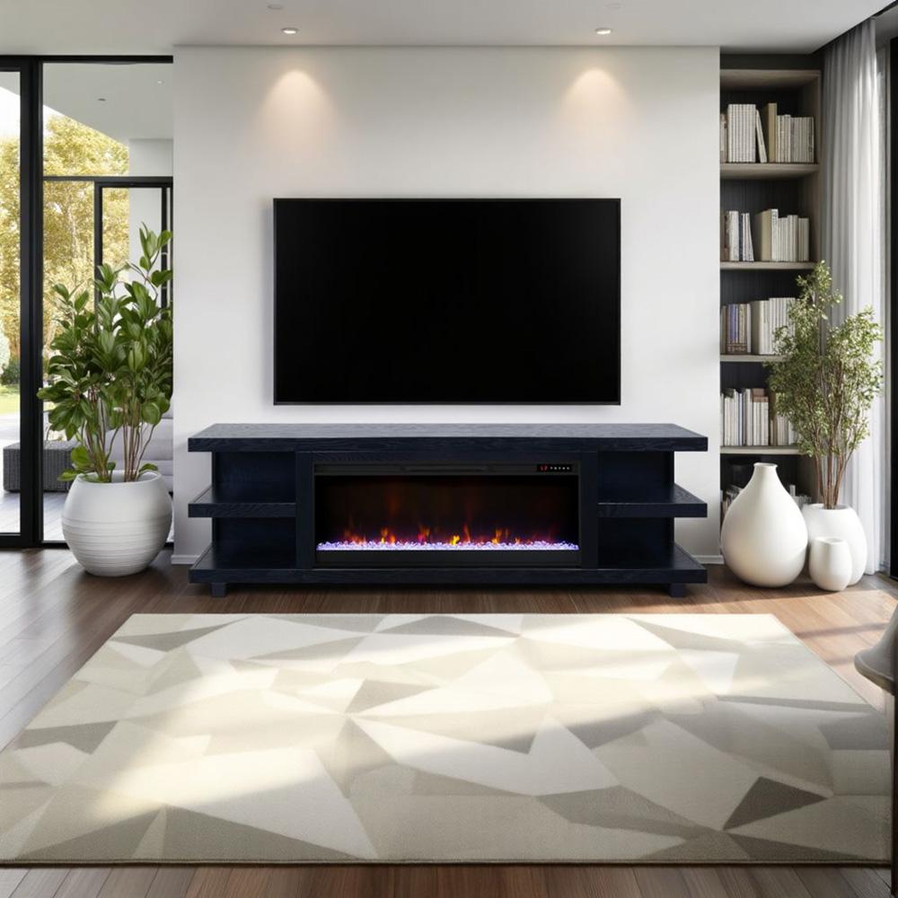 Legends Furniture - Laurel Canyon 82 inch Fireplace TV Stand for TVs up to 90 inches in Clove - LC5410.CLV veiw 6