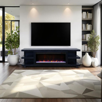 Legends Furniture - Laurel Canyon 82 inch Fireplace TV Stand for TVs up to 90 inches in Clove - LC5410.CLV veiw 6