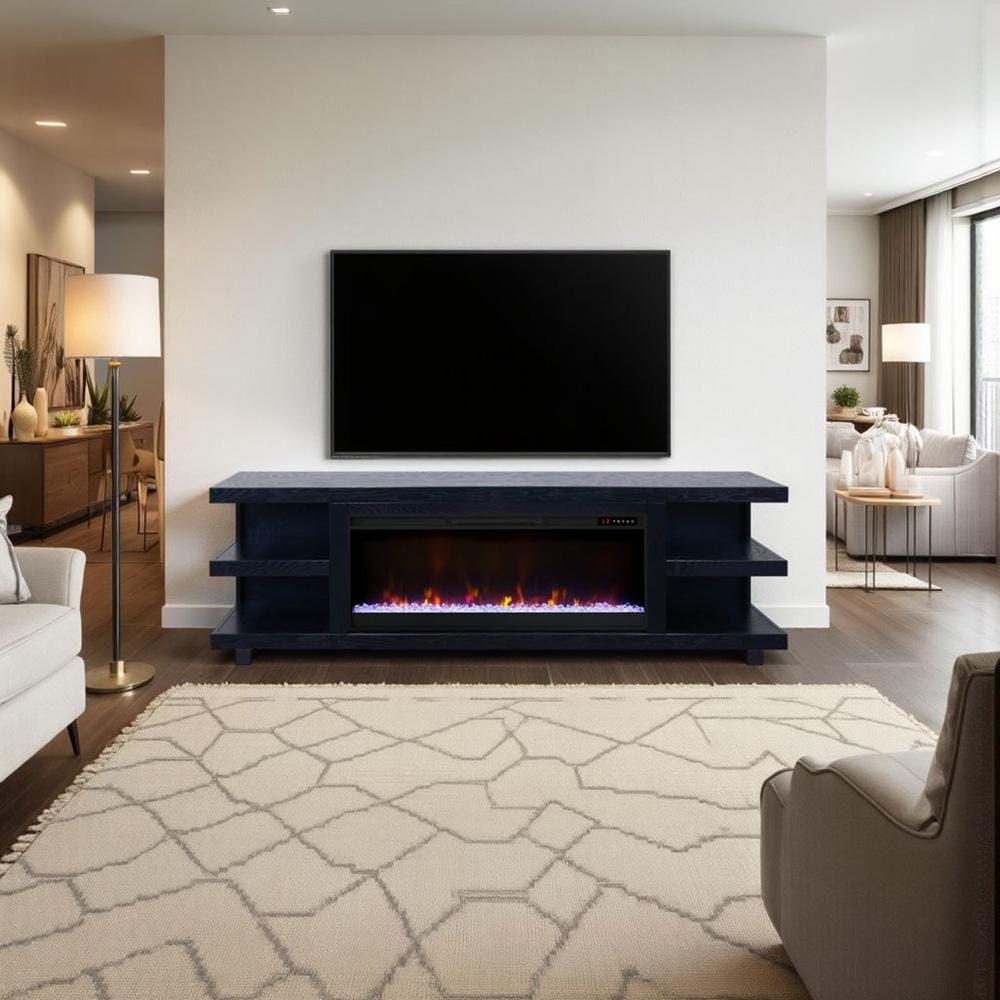 Legends Furniture - Laurel Canyon 82 inch Fireplace TV Stand for TVs up to 90 inches in Clove - LC5410.CLV veiw 7