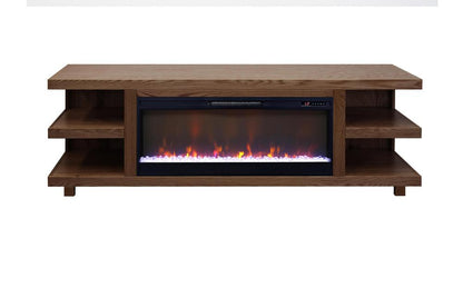 Legends Furniture - Laurel Canyon 82 inch Fireplace TV Stand for TVs up to 90 inches in Oak Bourbon - LC5410.OBR veiw 1
