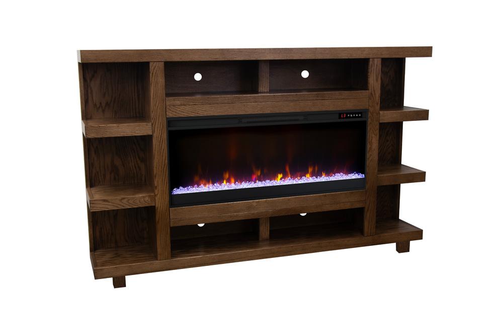 Legends Furniture - Laurel Canyon 72 inch Fireplace Mantel in Oak Bourbon - LC5480.OBR veiw 2