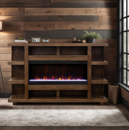 Legends Furniture - Laurel Canyon 72 inch Fireplace Mantel in Oak Bourbon - LC5480.OBR veiw 7