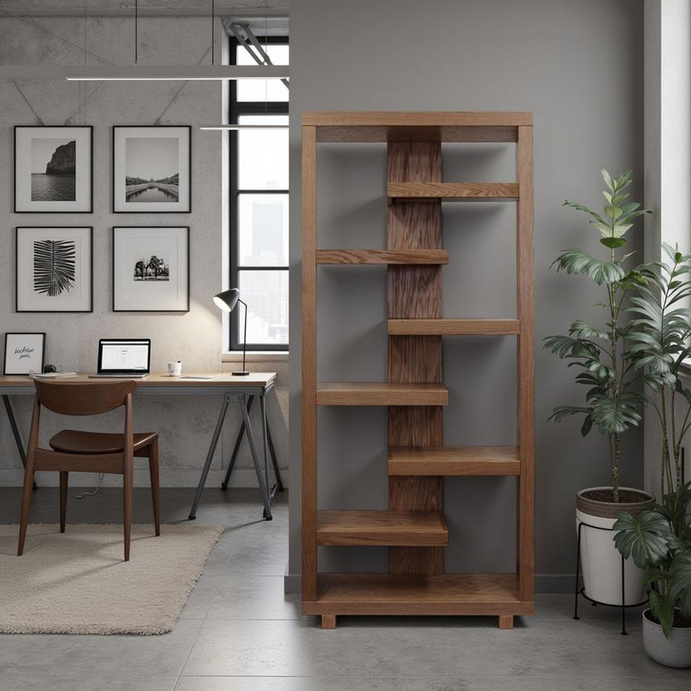 Legends Furniture - Laurel Canyon 80 inch high Bookshelf in Oak Bourbon - LC6678.OBR veiw 6