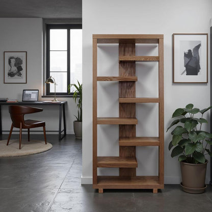 Legends Furniture - Laurel Canyon 80 inch high Bookshelf in Oak Bourbon - LC6678.OBR veiw 8