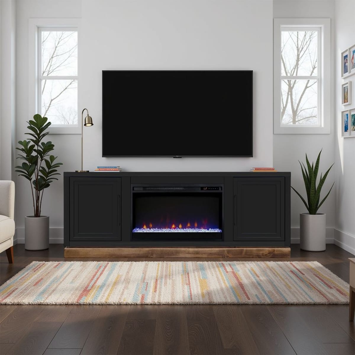Legends Furniture - Nora 64 inch Fireplace TV Stand in Black and Whiskey - NO5210.SWK view 6