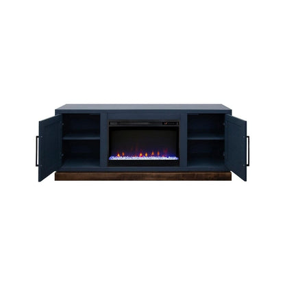 Legends Furniture - Nora 64 inch Fireplace TV Stand in Blue Denim and Whiskey - NO5210.BWK veiw 3