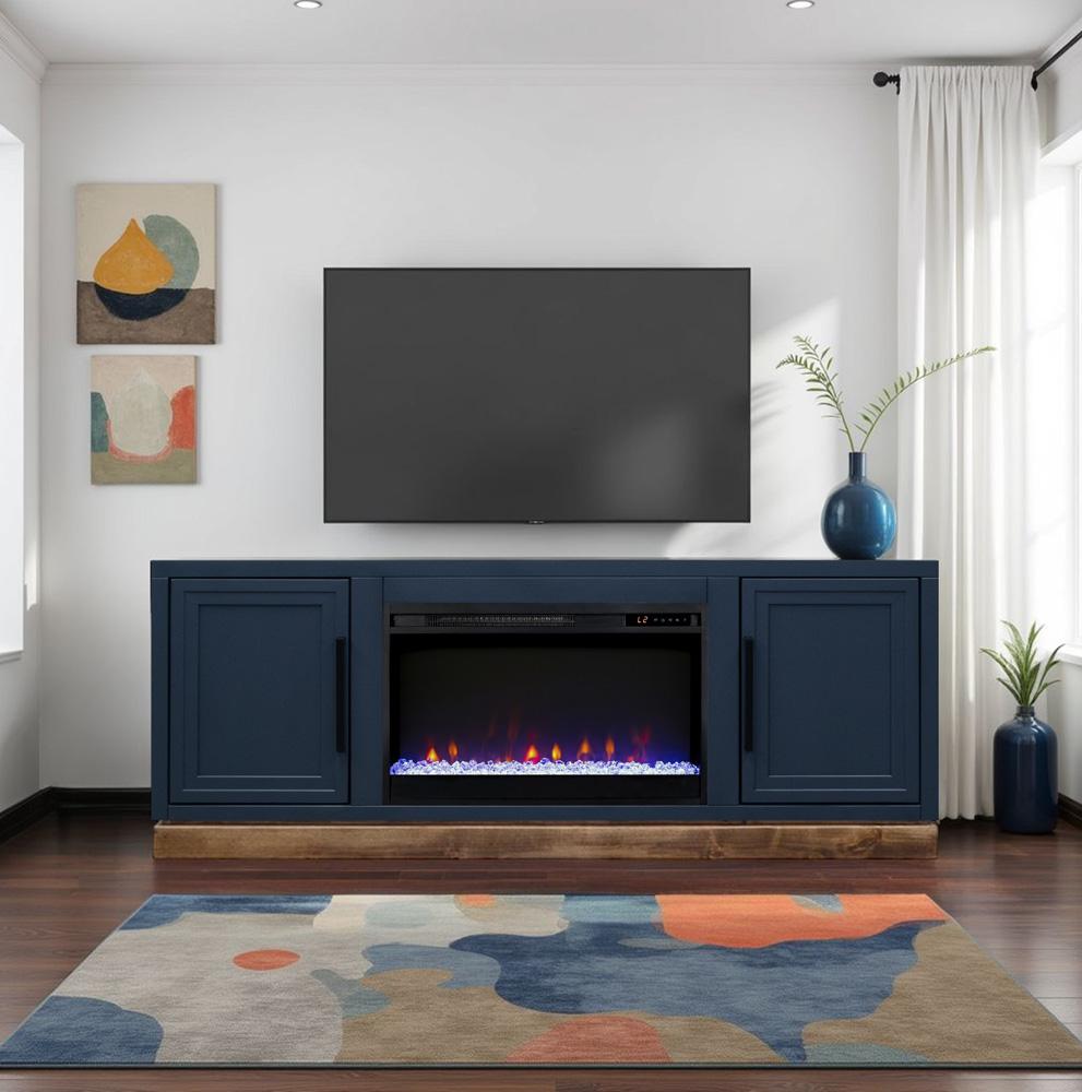 Legends Furniture - Nora 64 inch Fireplace TV Stand in Blue Denim and Whiskey - NO5210.BWK veiw 7