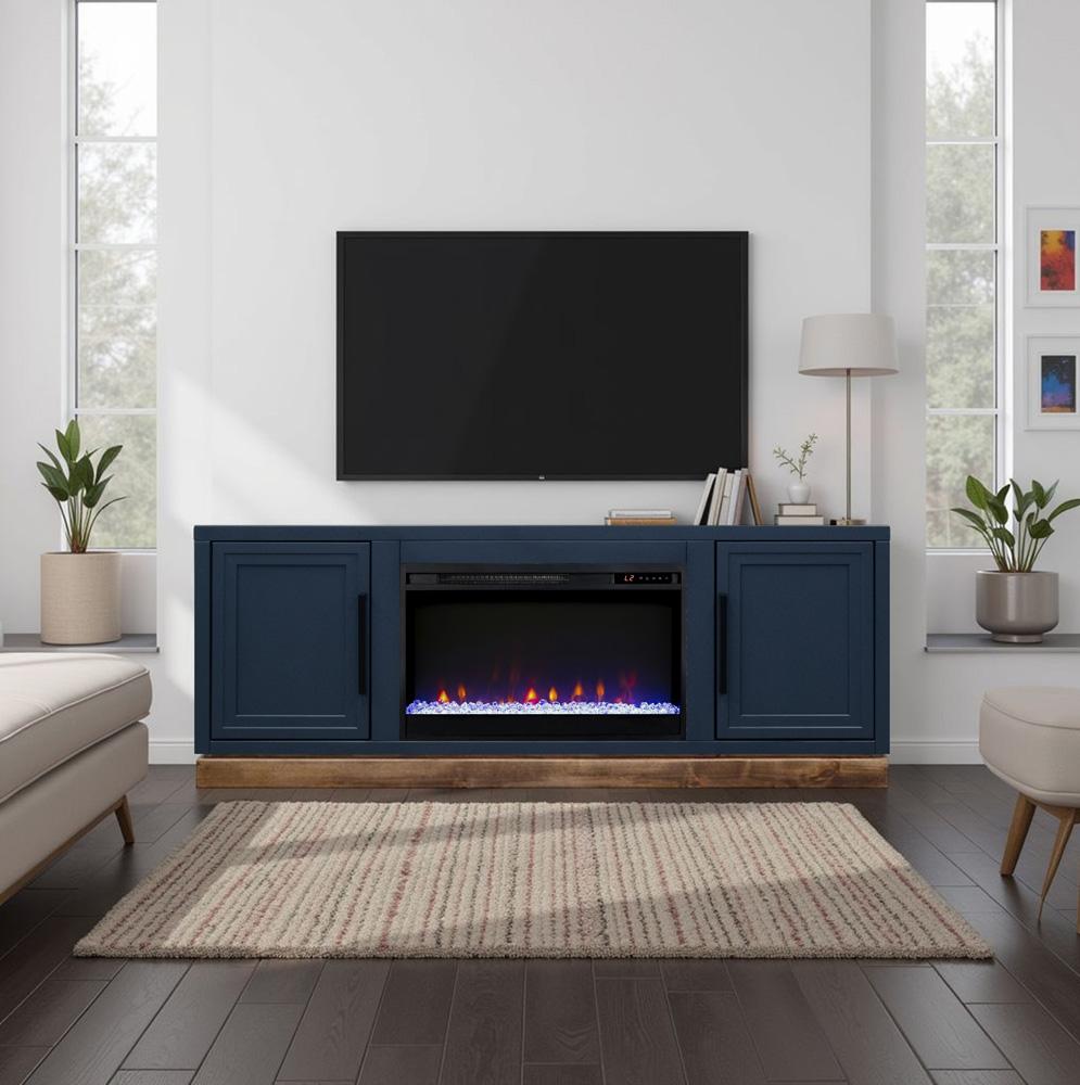 Legends Furniture - Nora 64 inch Fireplace TV Stand in Blue Denim and Whiskey - NO5210.BWK veiw 8
