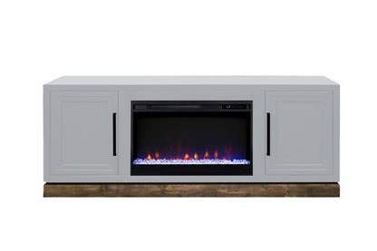 Legends Furniture - Nora 64 inch Fireplace TV Stand in Jasmine Whitewash and Barnwood - NO5210.BJW veiw 1