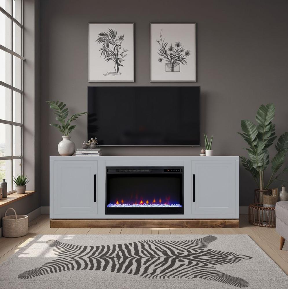 Legends Furniture - Nora 64 inch Fireplace TV Stand in Jasmine Whitewash and Barnwood - NO5210.BJW veiw 5