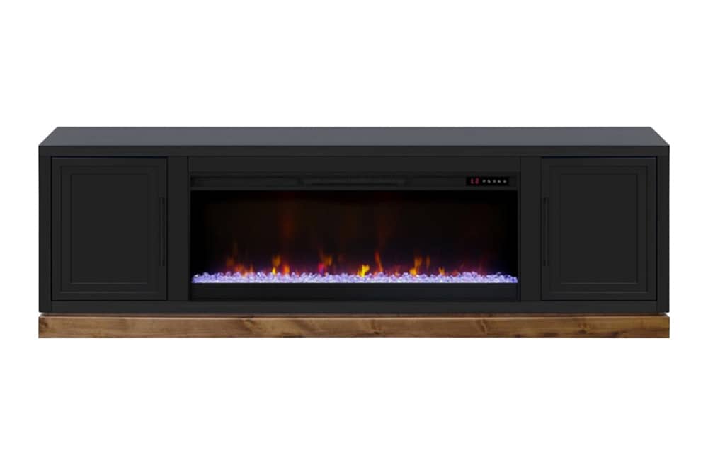 Legends Furniture - Nora 81 inch Fireplace TV Stand in Black and Whiskey - NO5410.SWK veiw 1