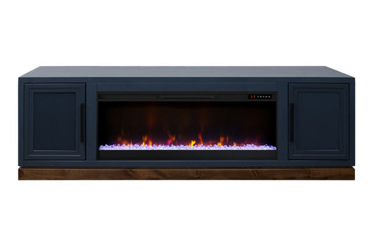 Legends Furniture - Nora 81 inch Fireplace TV Stand in Blue Denim and Whiskey - NO5410.BWK veiw 1