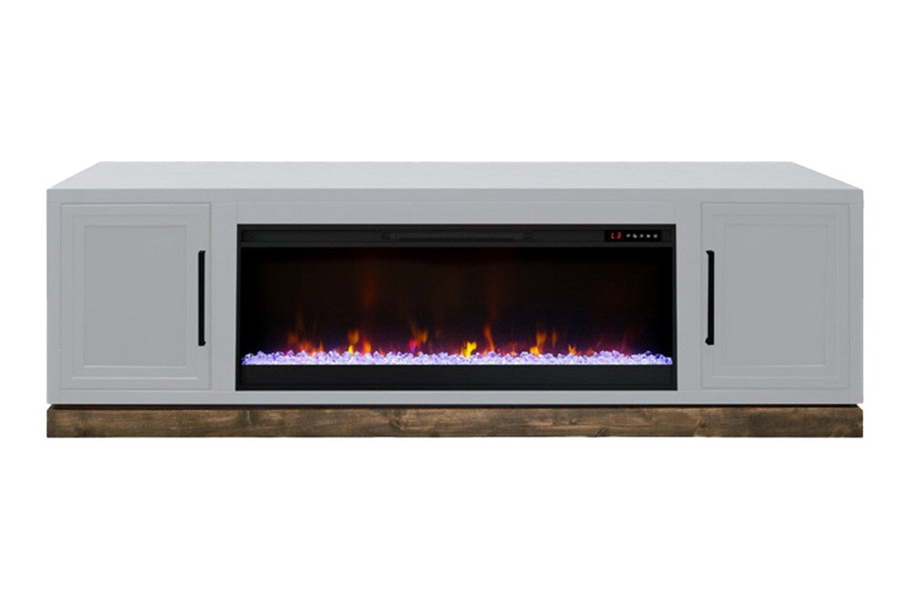 Legends Furniture - Nora 81 inch Fireplace TV Stand in Jasmine Whitewash and Barnwood - NO5410.BJW veiw 1