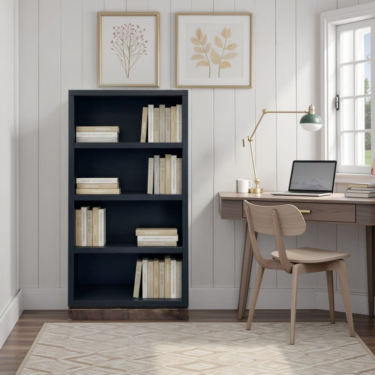 Legends Furniture - Nora Modular 60 inch High Bookshelf in Black and Whiskey - NO6860.SWK view 8