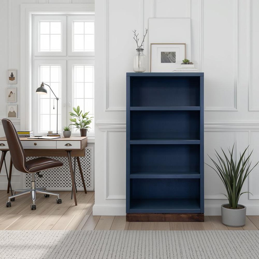 Legends Furniture - Nora Modular 60 inch High Bookshelf in Blue Denim and Whiskey - NO6860.BWK veiw 5