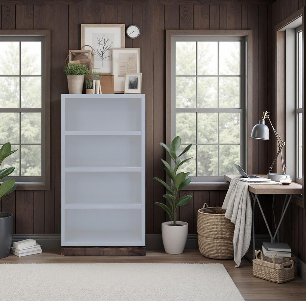 Legends Furniture - Nora Modular 60 inch High Bookshelf in Jasmine Whitewash and Barnwood - NO6860.BJW veiw 5