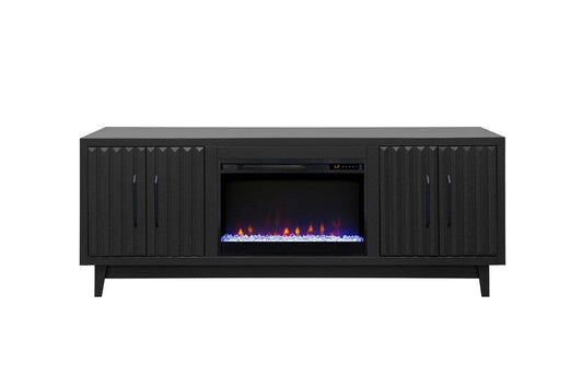 Legends Furniture - Radiance 75 inch Fireplace TV Stand in Black - RA5210.SLS veiw 1