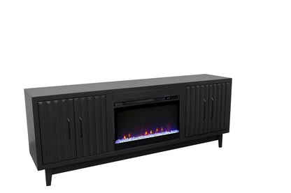 Legends Furniture - Radiance 75 inch Fireplace TV Stand in Black - RA5210.SLS veiw 2