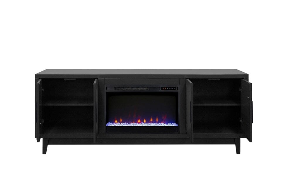 Legends Furniture - Radiance 75 inch Fireplace TV Stand in Black - RA5210.SLS veiw 3