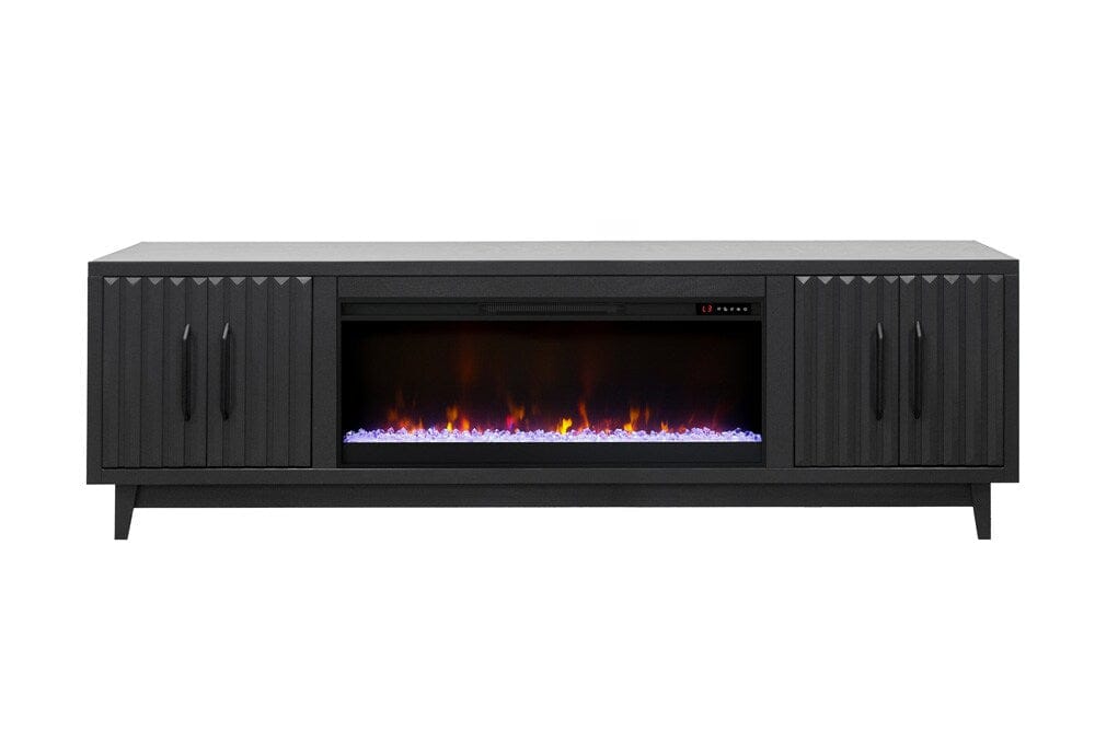 94 Inch Legends Furniture - Radiance 94 inch Fireplace TV Stand in Black - RA5 ...