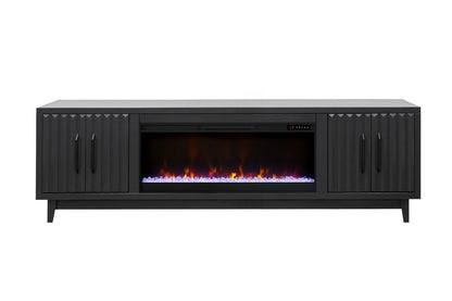 Legends Furniture - Radiance 94 inch Fireplace TV Stand in Black - RA5410.SLS veiw 1