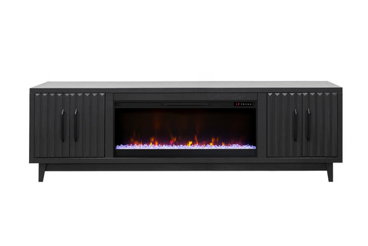 Legends Furniture - Radiance 94 inch Fireplace TV Stand in Black - RA5410.SLS veiw 1