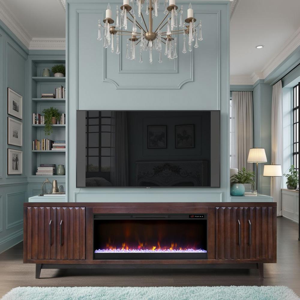 Legends Furniture - Radiance 94 inch Fireplace TV Stand in Rosewood - RA5410.RWM veiw 6