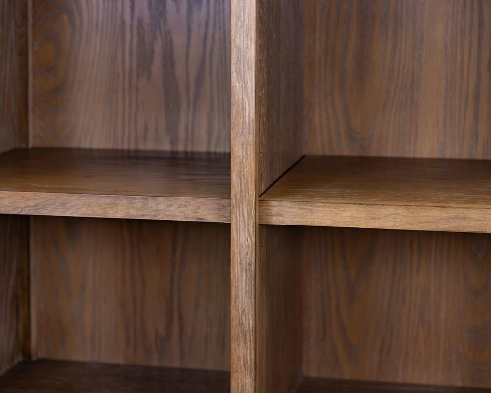 Martin Furniture - Olivia - Modern Wood Arched Display Cabinet/Bookcase, Office Shelving, Storage Cabinet, Fully Assembled, Brown veiw 7