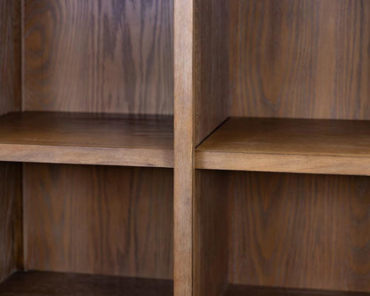 Martin Furniture - Olivia - Modern Wood Arched Display Cabinet/Bookcase, Office Shelving, Storage Cabinet, Fully Assembled, Brown veiw 7