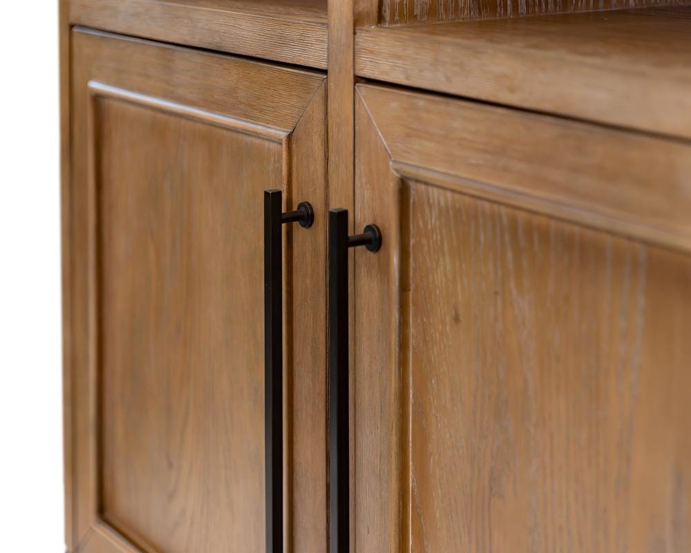 Martin Furniture - Olivia - Modern Wood Arched Display Cabinet/Bookcase, Office Shelving, Storage Cabinet, Fully Assembled, Brown veiw 8