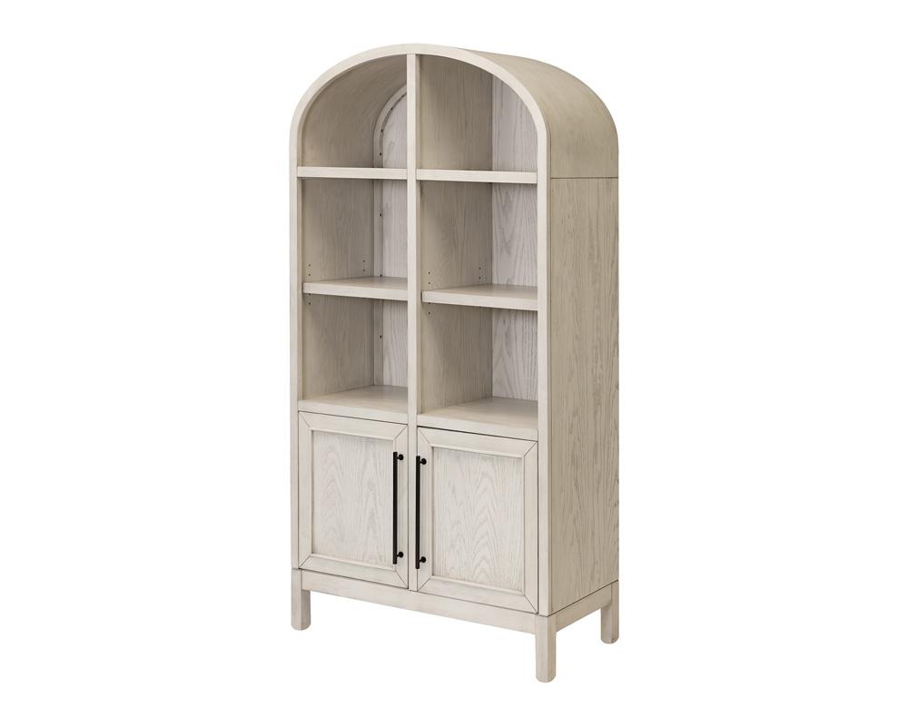 Martin Furniture - Olivia - Modern Wood Arched Display Cabinet/Bookcase, Office Shelving, Storage Cabinet, Fully Assembled, White veiw 1