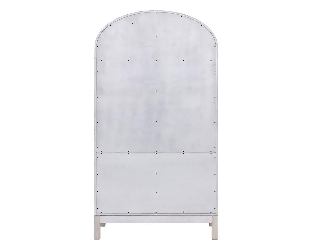 Martin Furniture - Olivia - Modern Wood Arched Display Cabinet/Bookcase, Office Shelving, Storage Cabinet, Fully Assembled, White veiw 2