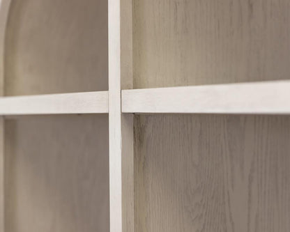 Martin Furniture - Olivia - Modern Wood Arched Display Cabinet/Bookcase, Office Shelving, Storage Cabinet, Fully Assembled, White veiw 4