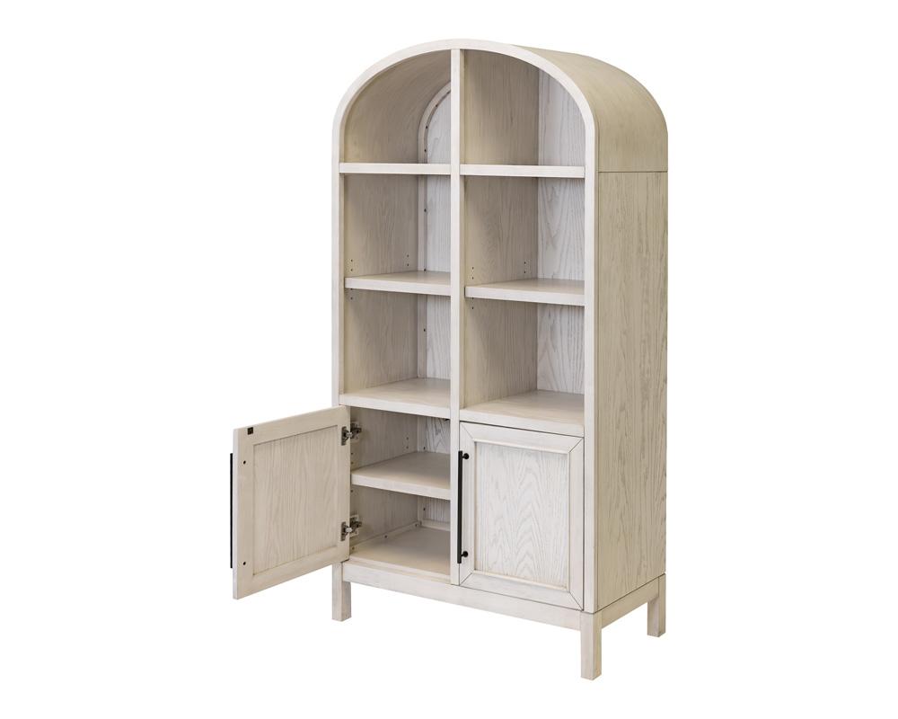 Martin Furniture - Olivia - Modern Wood Arched Display Cabinet/Bookcase, Office Shelving, Storage Cabinet, Fully Assembled, White veiw 8