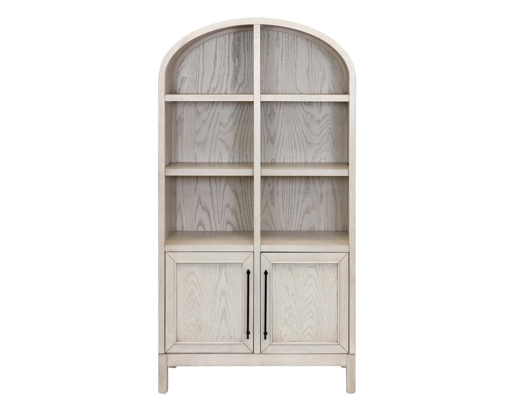 Martin Furniture - Olivia - Modern Wood Arched Display Cabinet/Bookcase, Office Shelving, Storage Cabinet, Fully Assembled, White veiw 9